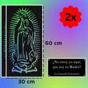 Kit 60x30cm – 2x Minis x Imagen #LaVirgenEnTodosLados + 1x Letrero "¿No estoy yo aquí que soy tu madre?"